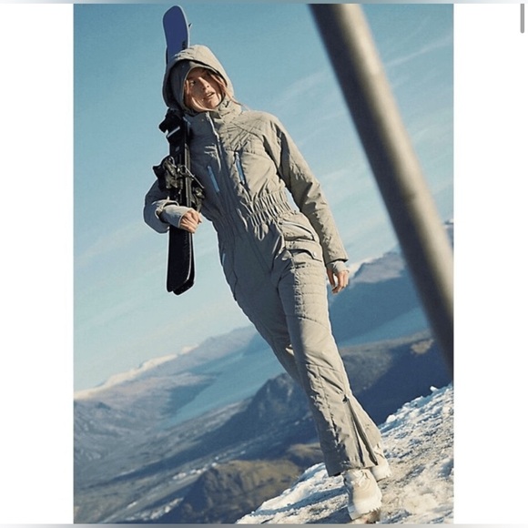 New Free People All Prepped Ski Suit Greyed Olive- Small - Picture 1 of 6